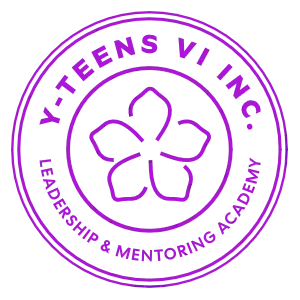 Y-Teens VI Logo with a purple flower in the middle